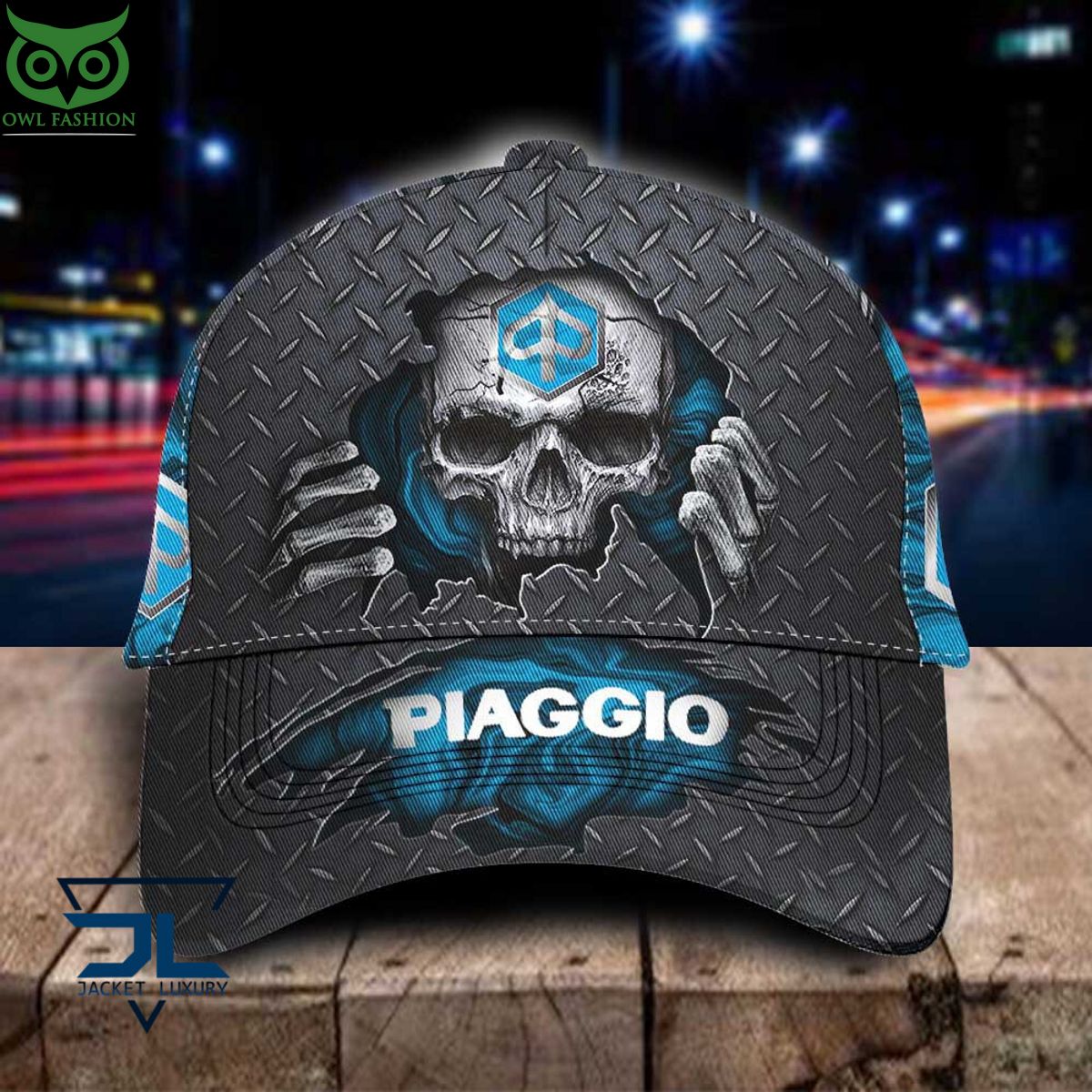 Piaggio Car Skull Metal New Classic Cap - Adult & Kids T-Shirts, Sweatshirts & Hoodies apparel design preview 1