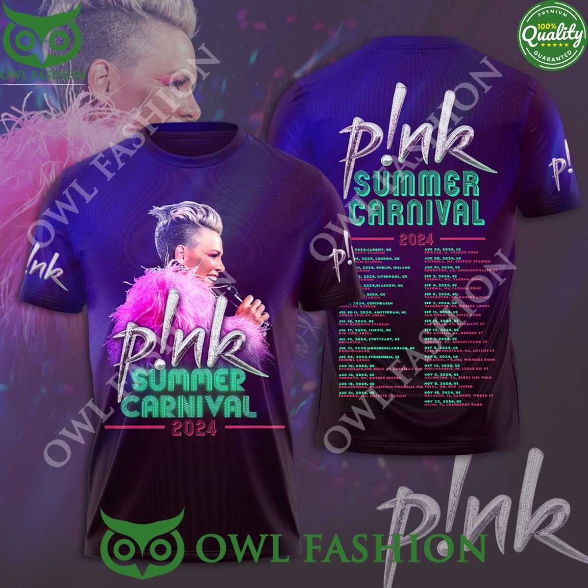 PINK Summer Carnival 2024 3D - Adult & Kids T-Shirts, Sweatshirts & Hoodies apparel design preview 1
