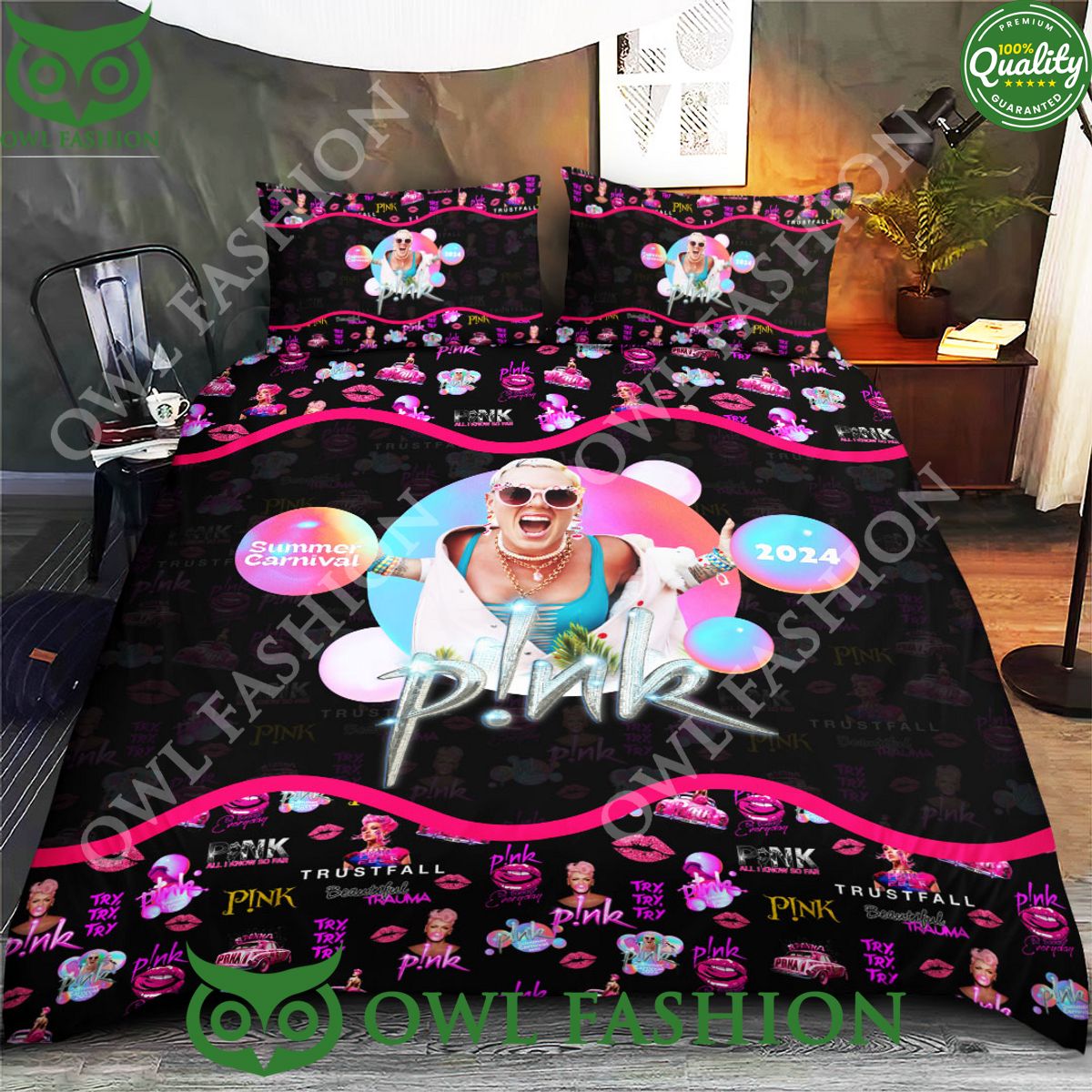 PINK Summer Carnival 2024 Tour Limited Bedding set - Adult & Kids T-Shirts, Sweatshirts & Hoodies apparel design preview 1