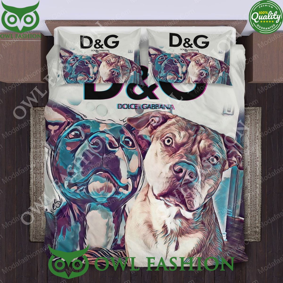 Pitbull Dolce and Gabbana Logo Limited Bedding Sets - Adult & Kids T-Shirts, Sweatshirts & Hoodies apparel design preview 1