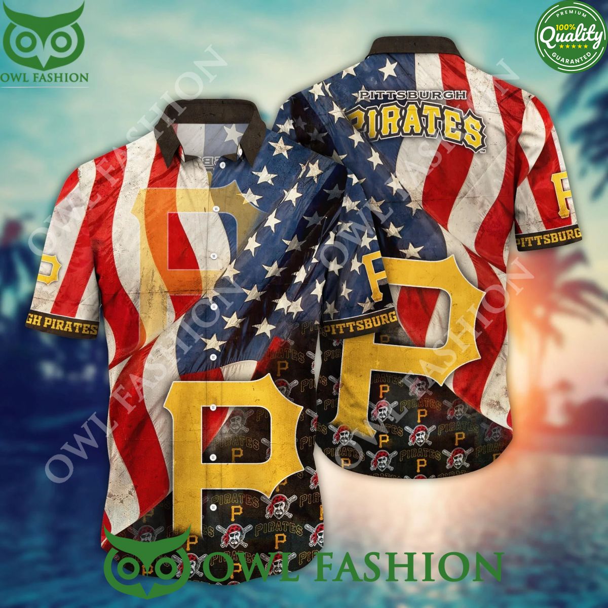 Pittsburgh Pirates MLB Baseball Champion Hawaiian - Adult & Kids T-Shirts, Sweatshirts & Hoodies apparel design preview 1