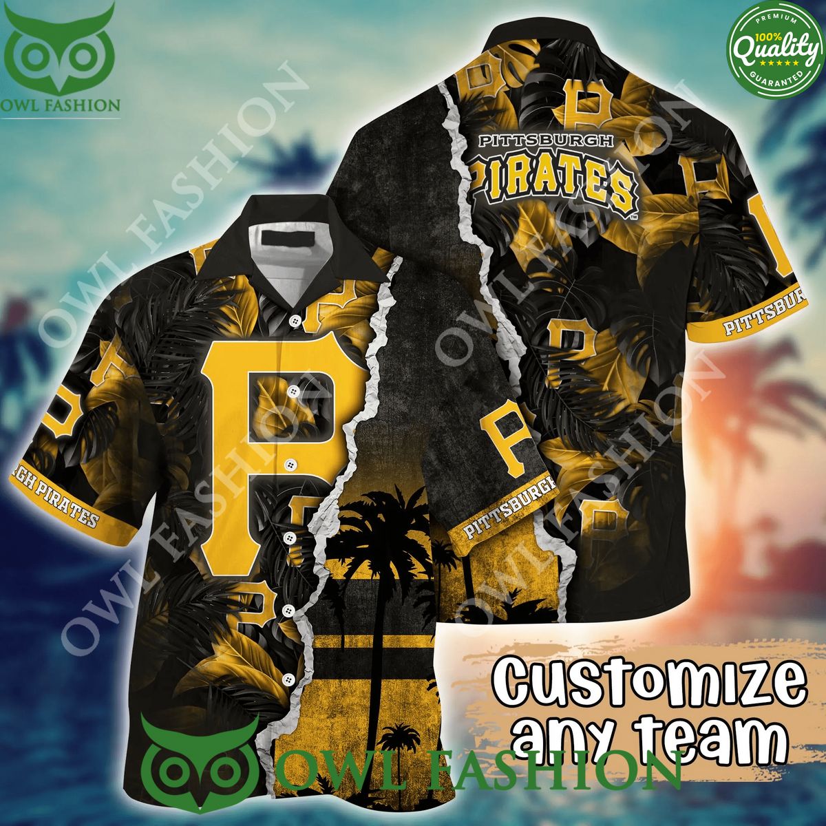 Pittsburgh Pirates MLB Summer Sport Hawaiian - Adult & Kids T-Shirts, Sweatshirts & Hoodies apparel design preview 1