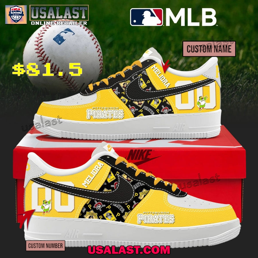 Pittsburgh Pirates Personalized Air Force 1 Shoes - Adult & Kids T-Shirts, Sweatshirts & Hoodies apparel design preview 1