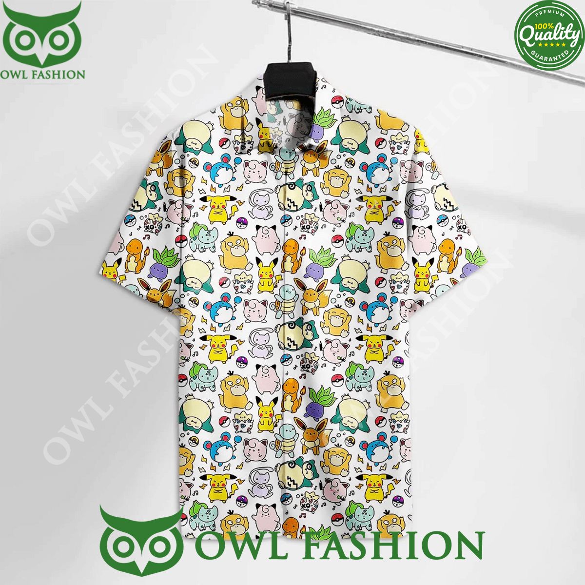 Pkm Emoji Pika Jiggly Eievui Mew Chibi Hawaii Aloha - Adult & Kids T-Shirts, Sweatshirts & Hoodies apparel design preview 1