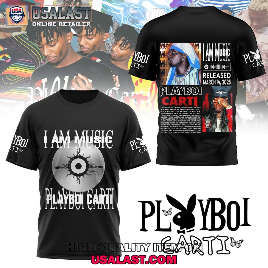 Playboi Carti I Am Music All Over Print - Adult & Kids T-Shirts, Sweatshirts & Hoodies apparel design preview 1