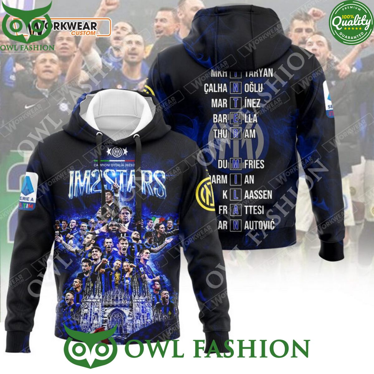 Players Name Inter Milan Football Champion Fan Gift - Adult & Kids T-Shirts, Sweatshirts & Hoodies apparel design preview 1