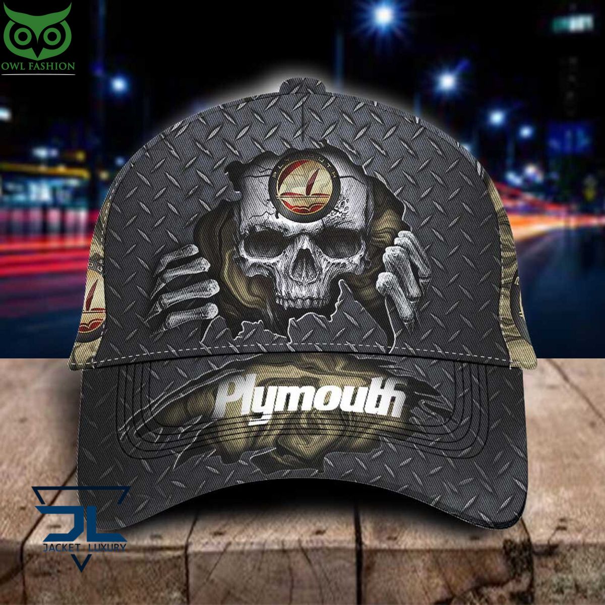 Plymouth Car Skull Metal New Classic Cap - Adult & Kids T-Shirts, Sweatshirts & Hoodies apparel design preview 1