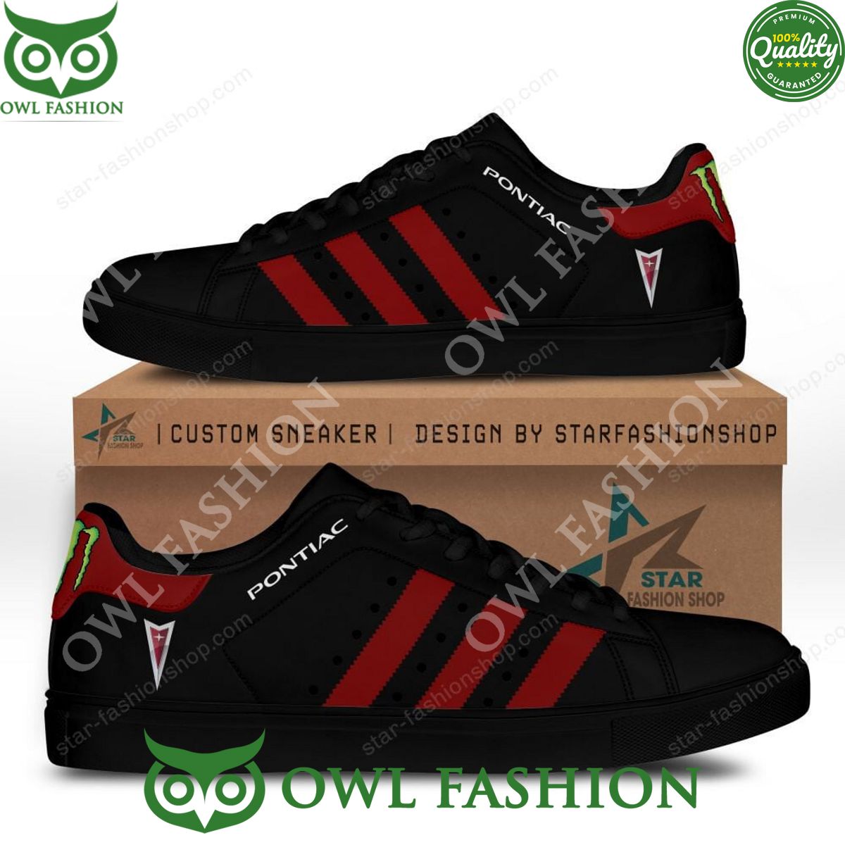 Pontiac Black Automobile Stan Smith - Adult & Kids T-Shirts, Sweatshirts & Hoodies apparel design preview 1