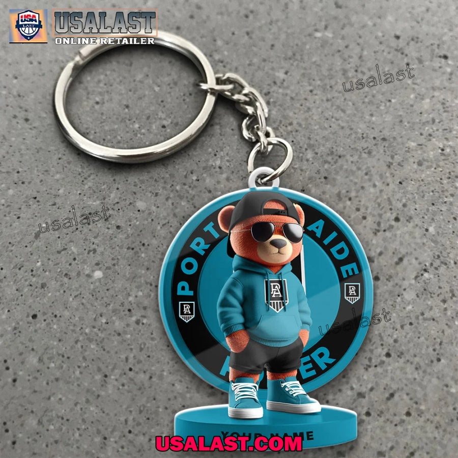 Port Adelaide Football Club Teddy Bear Custom - Adult & Kids T-Shirts, Sweatshirts & Hoodies apparel design preview 1