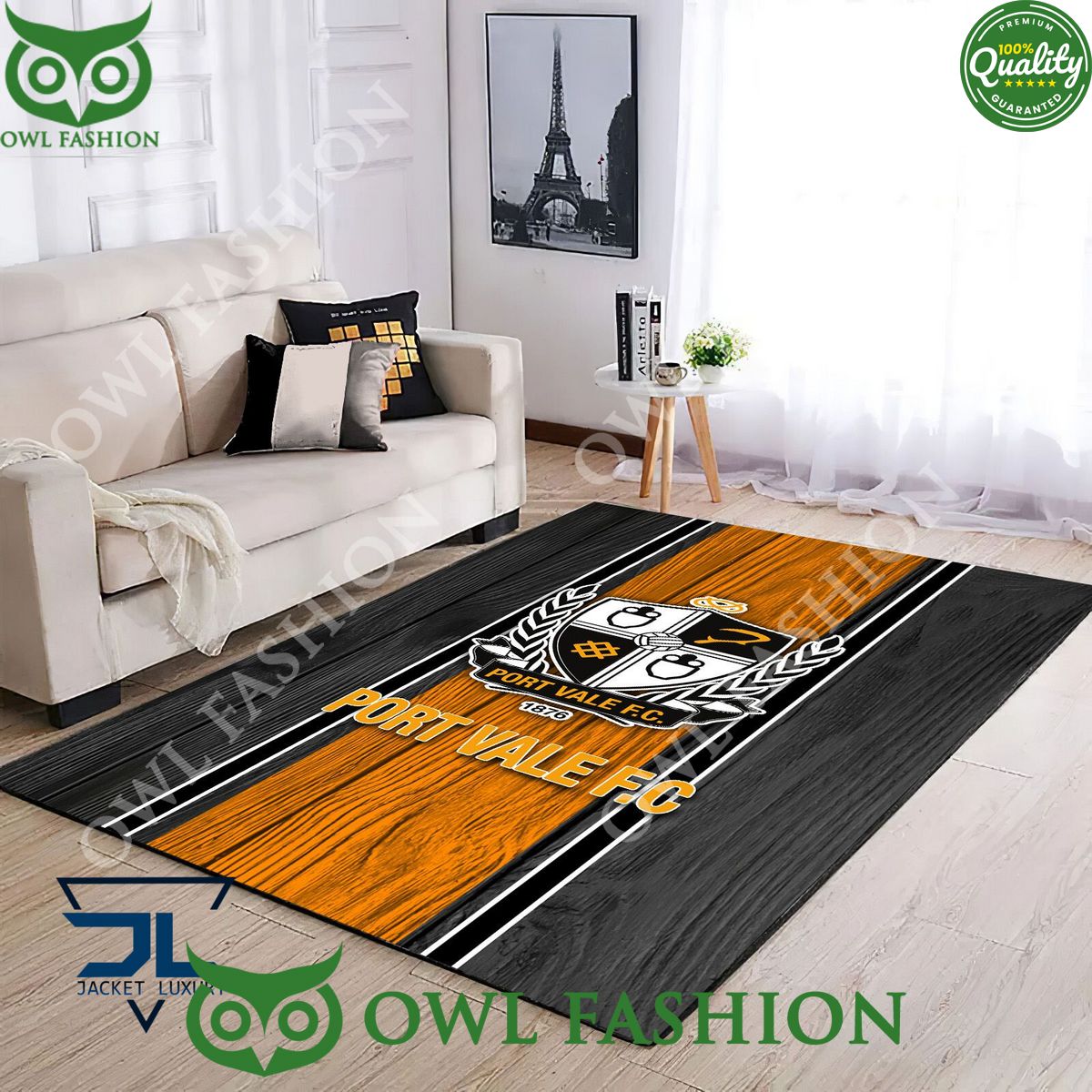 Port Vale EFL Football Living room Rug Carpet Decor - Adult & Kids T-Shirts, Sweatshirts & Hoodies apparel design preview 1