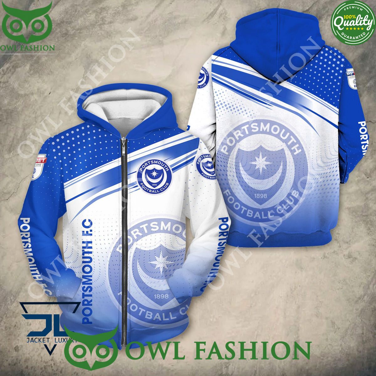 Portsmouth F.C Club Logo EFL - Adult & Kids T-Shirts, Sweatshirts & Hoodies apparel design preview 1