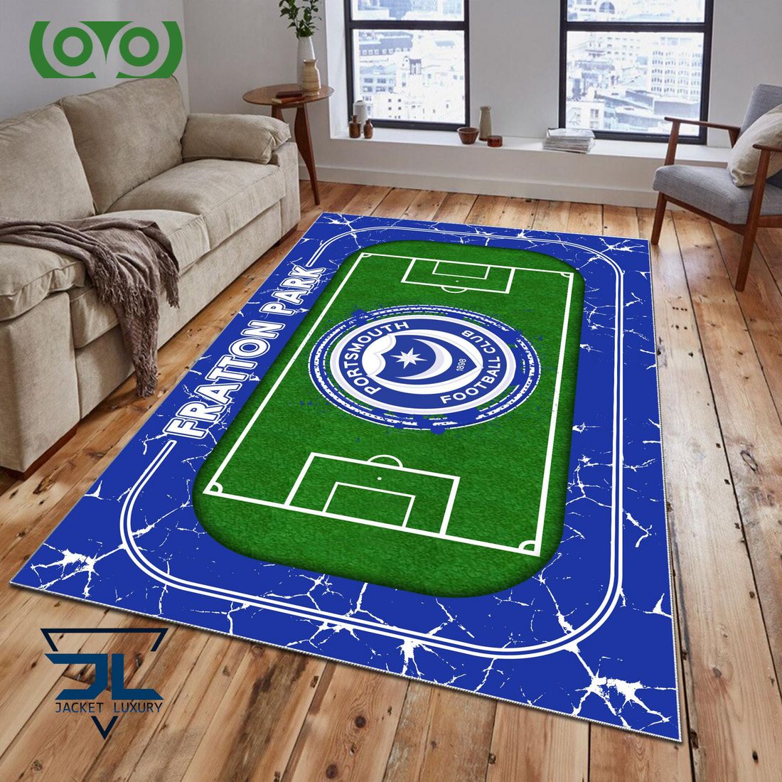 Portsmouth F.C EFL Championship Carpet Rug - Adult & Kids T-Shirts, Sweatshirts & Hoodies apparel design preview 1