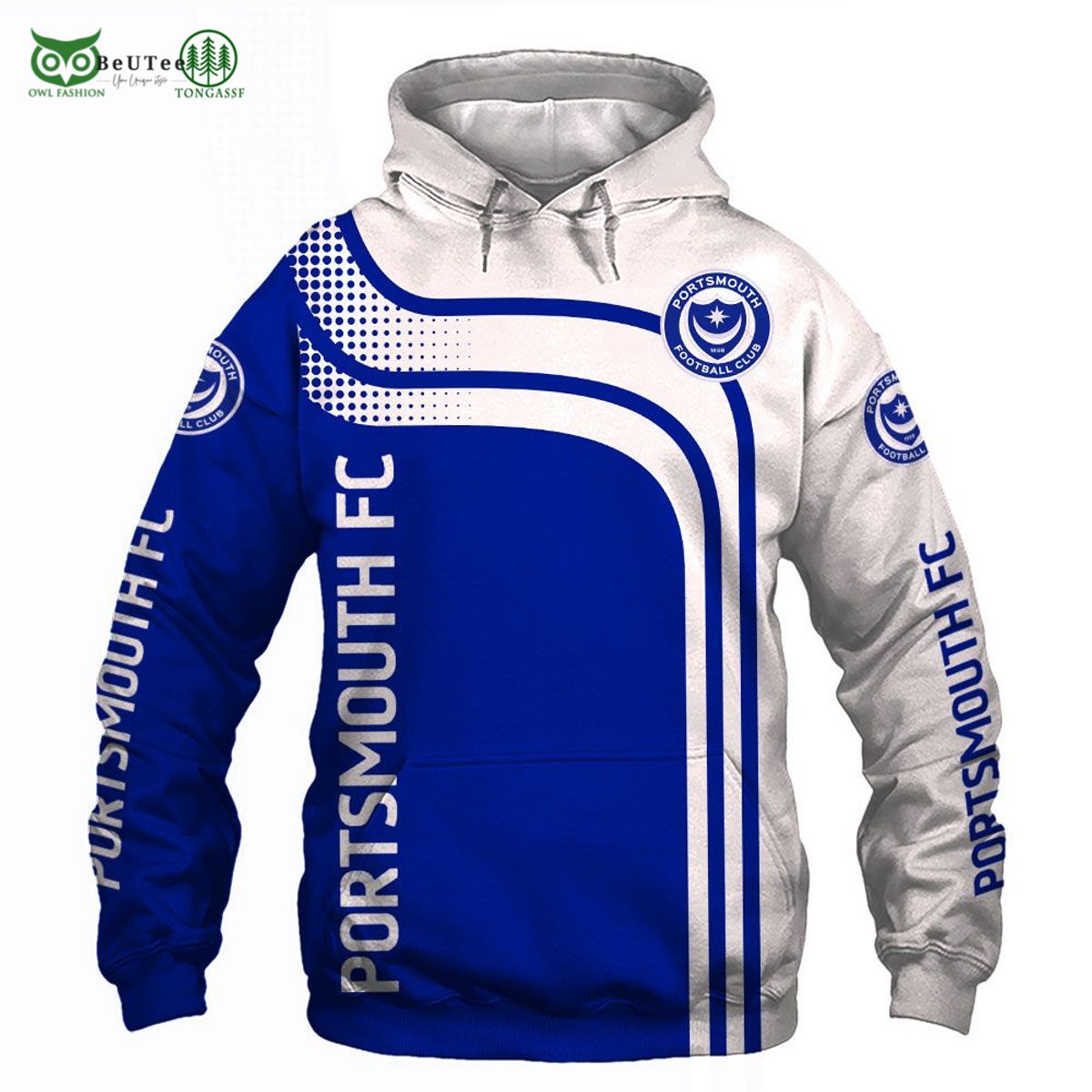 Portsmouth FC EFL League One 3D Printed Sweater - Adult & Kids T-Shirts, Sweatshirts & Hoodies apparel design preview 1