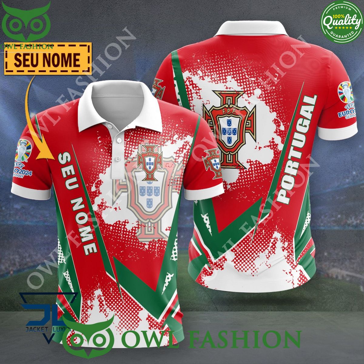 Portugal Euro Cup 2024 Customized National Team 3D - Adult & Kids T-Shirts, Sweatshirts & Hoodies apparel design preview 1