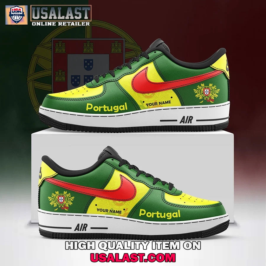 Portugal Flag And Coat Of Arms Air Force 1 Sneaker - Adult & Kids T-Shirts, Sweatshirts & Hoodies apparel design preview 1