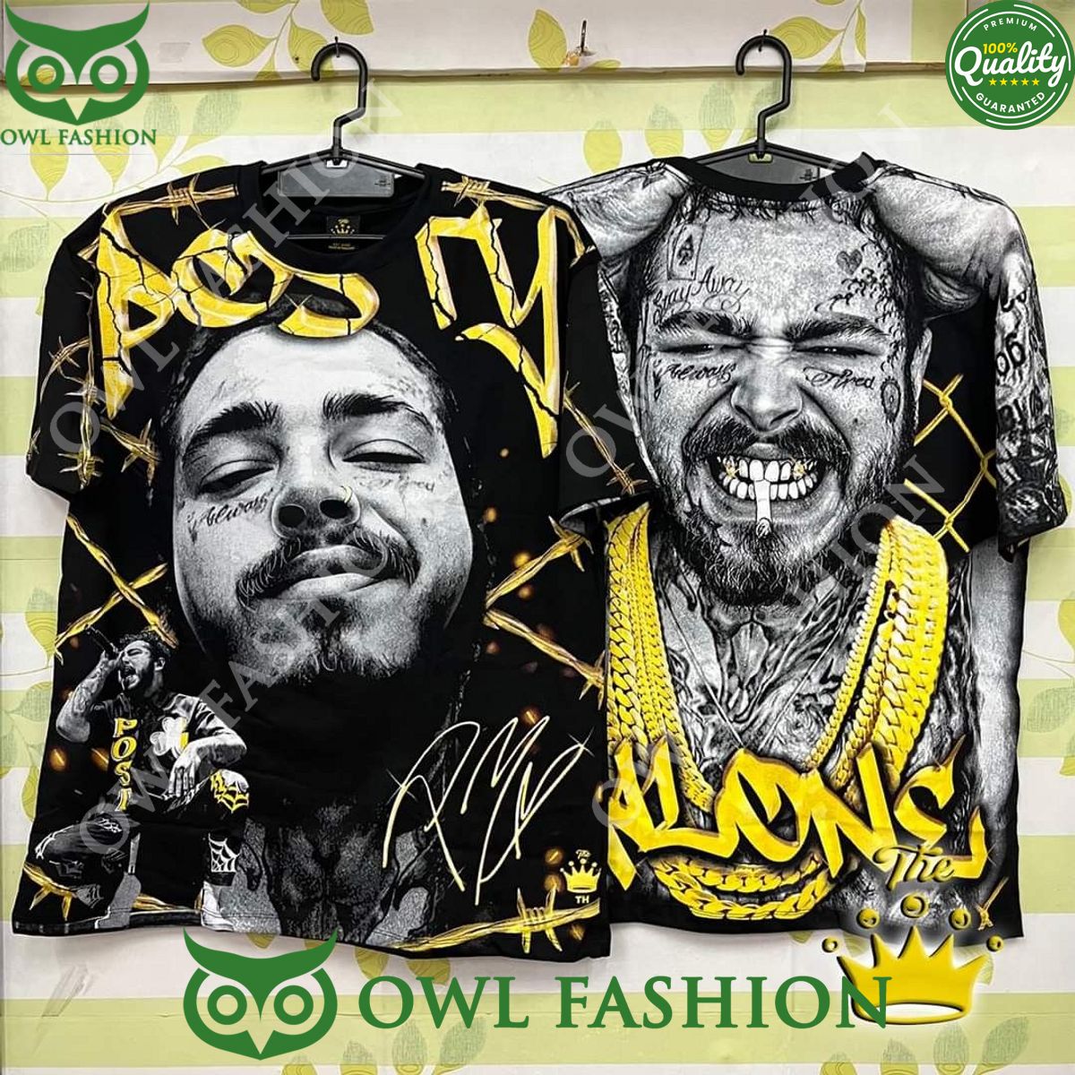 Posty Malone Gold Crown Printed - Adult & Kids T-Shirts, Sweatshirts & Hoodies apparel design preview 1