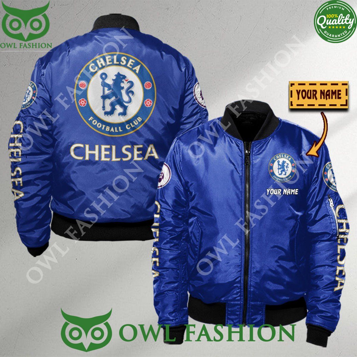 Premier League Chelsea F.C. Customized 3D Bomber - Adult & Kids T-Shirts, Sweatshirts & Hoodies apparel design preview 1