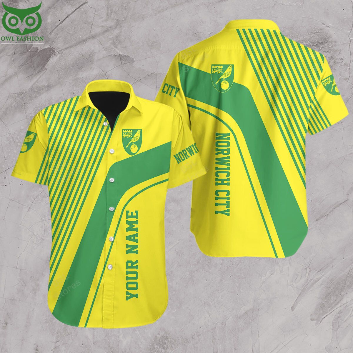 Premier League Norwich City Customized Hawaiian Short - Adult & Kids T-Shirts, Sweatshirts & Hoodies apparel design preview 1