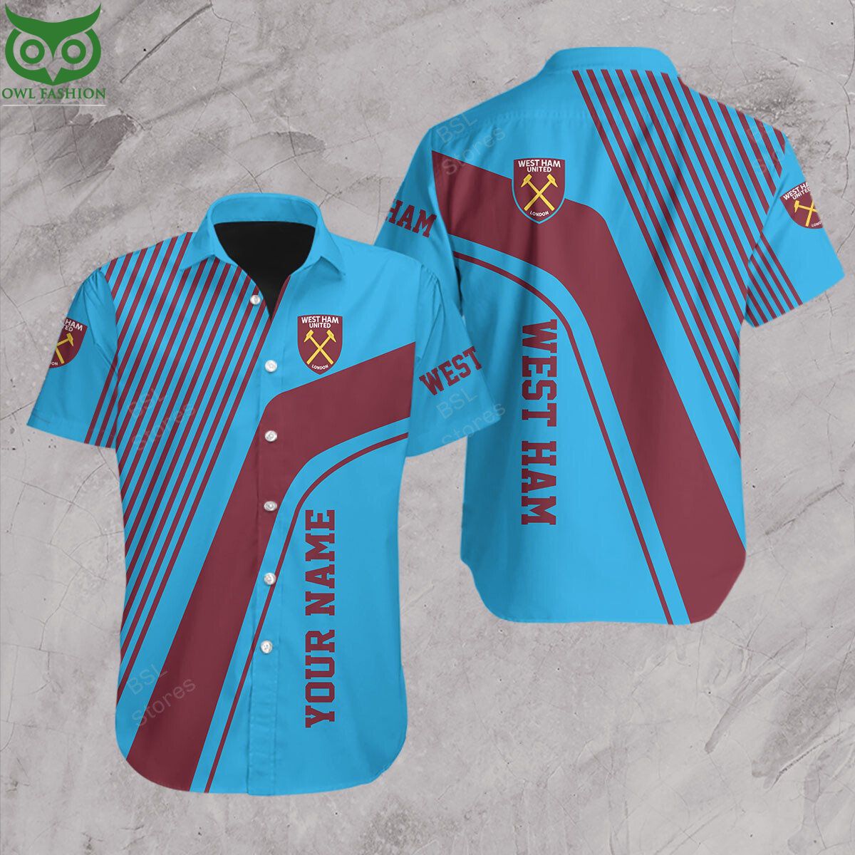Premier League West Ham United Customized Hawaiian - Adult & Kids T-Shirts, Sweatshirts & Hoodies apparel design preview 1