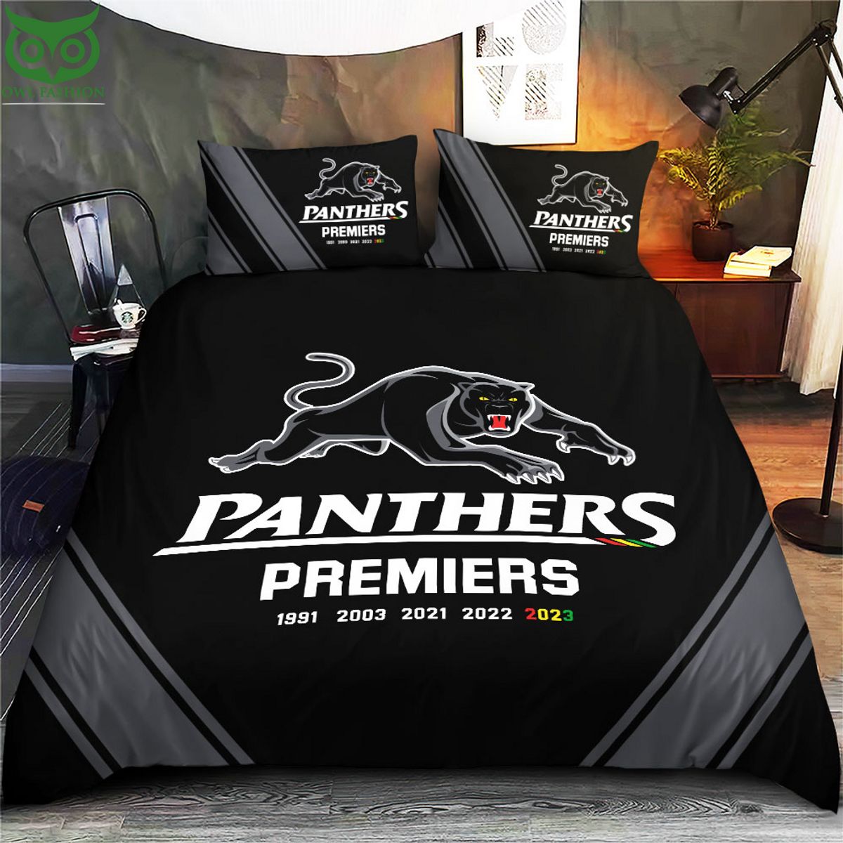 Premiers Penrith Panthers Limited Bedding set - Adult & Kids T-Shirts, Sweatshirts & Hoodies apparel design preview 1