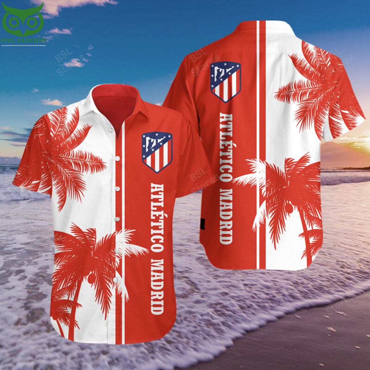 Premium Atlético Madrid UEFA LaLiga Hawaiian Short - Adult & Kids T-Shirts, Sweatshirts & Hoodies apparel design preview 1