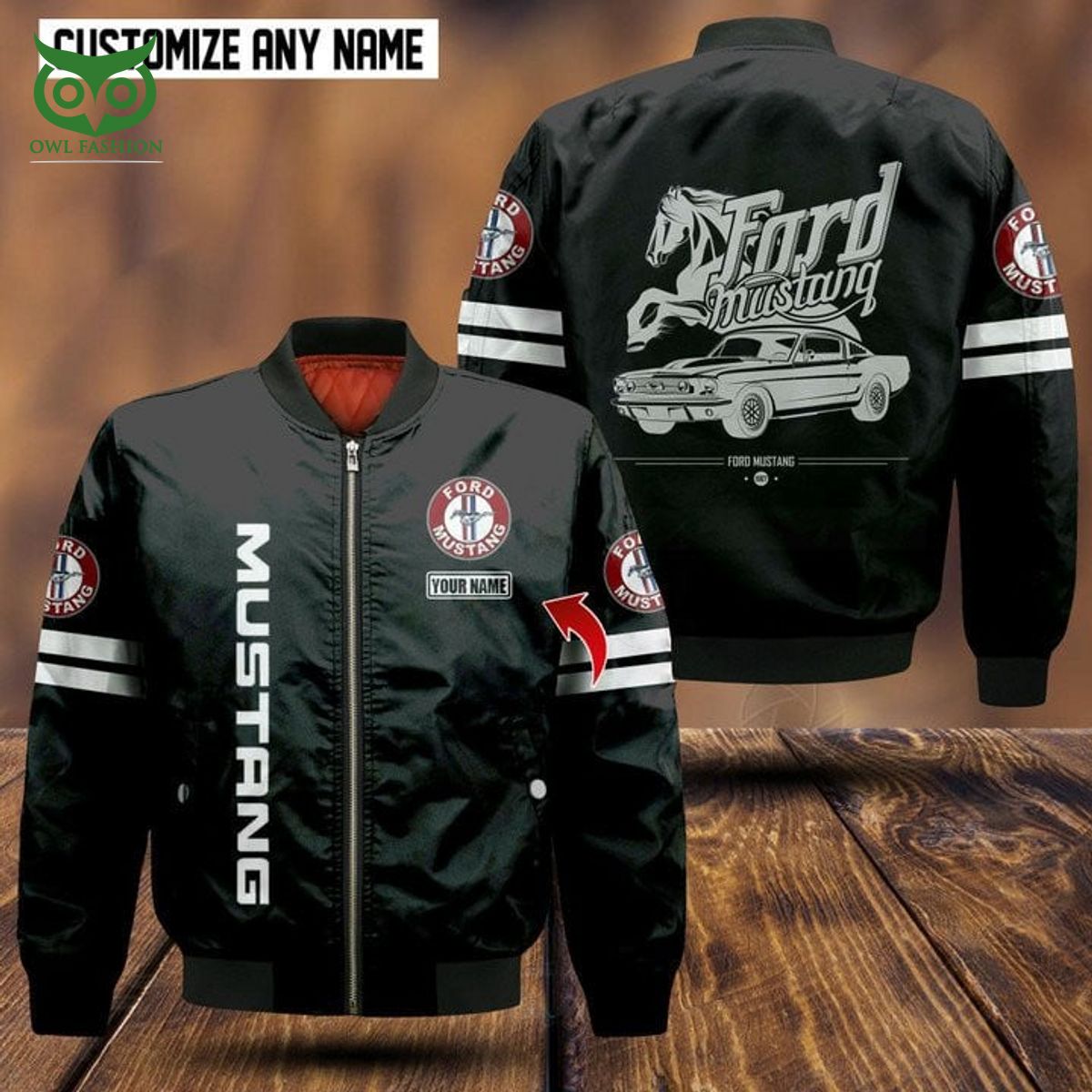 Premium Car Brand Mustang Ford 3D Bomber Jacket - Adult & Kids T-Shirts, Sweatshirts & Hoodies apparel design preview 1