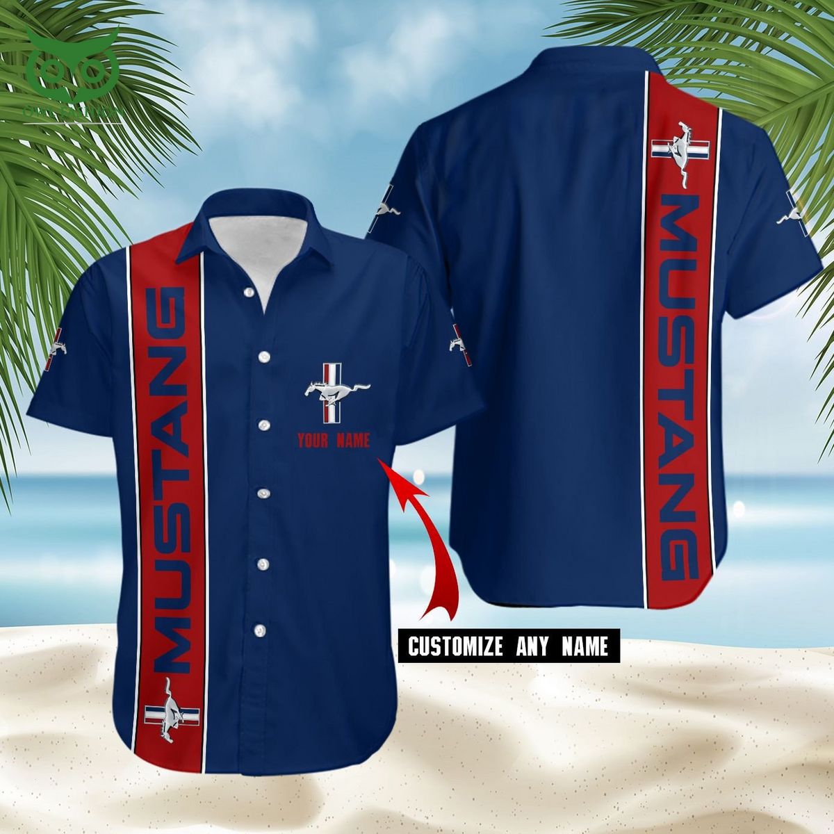 Premium Car Brand Mustang Ford 3D Hawaiian - Adult & Kids T-Shirts, Sweatshirts & Hoodies apparel design preview 1