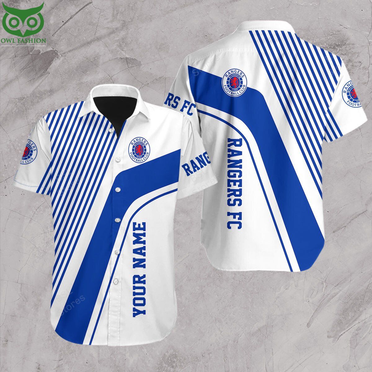 Premium Rangers FC UEFA LaLiga Hawaiian Short - Adult & Kids T-Shirts, Sweatshirts & Hoodies apparel design preview 1