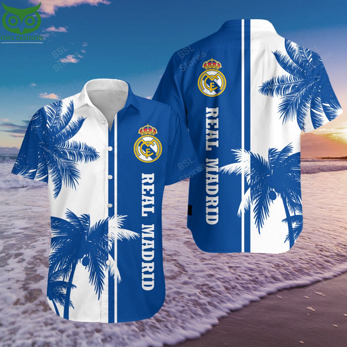 Premium Real Madrid UEFA LaLiga Hawaiian Short - Adult & Kids T-Shirts, Sweatshirts & Hoodies apparel design preview 1