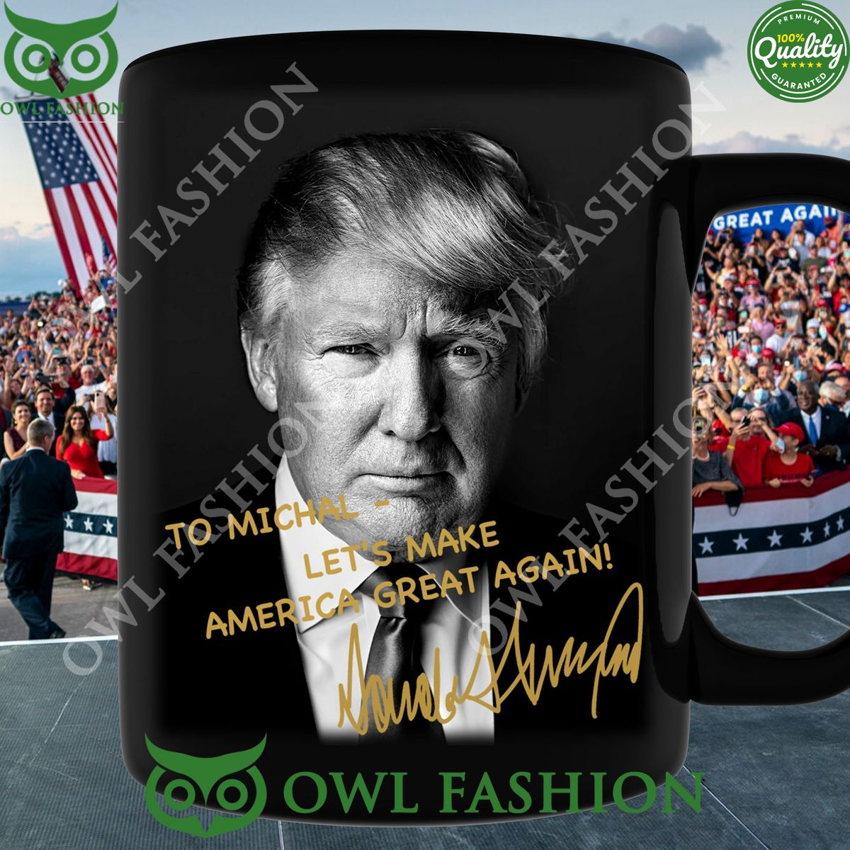President Donald Trump Autographed Makes America - Adult & Kids T-Shirts, Sweatshirts & Hoodies apparel design preview 1