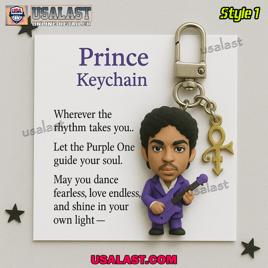 Prince Commemorative Multi Charm Keychain - Adult & Kids T-Shirts, Sweatshirts & Hoodies apparel design preview 1