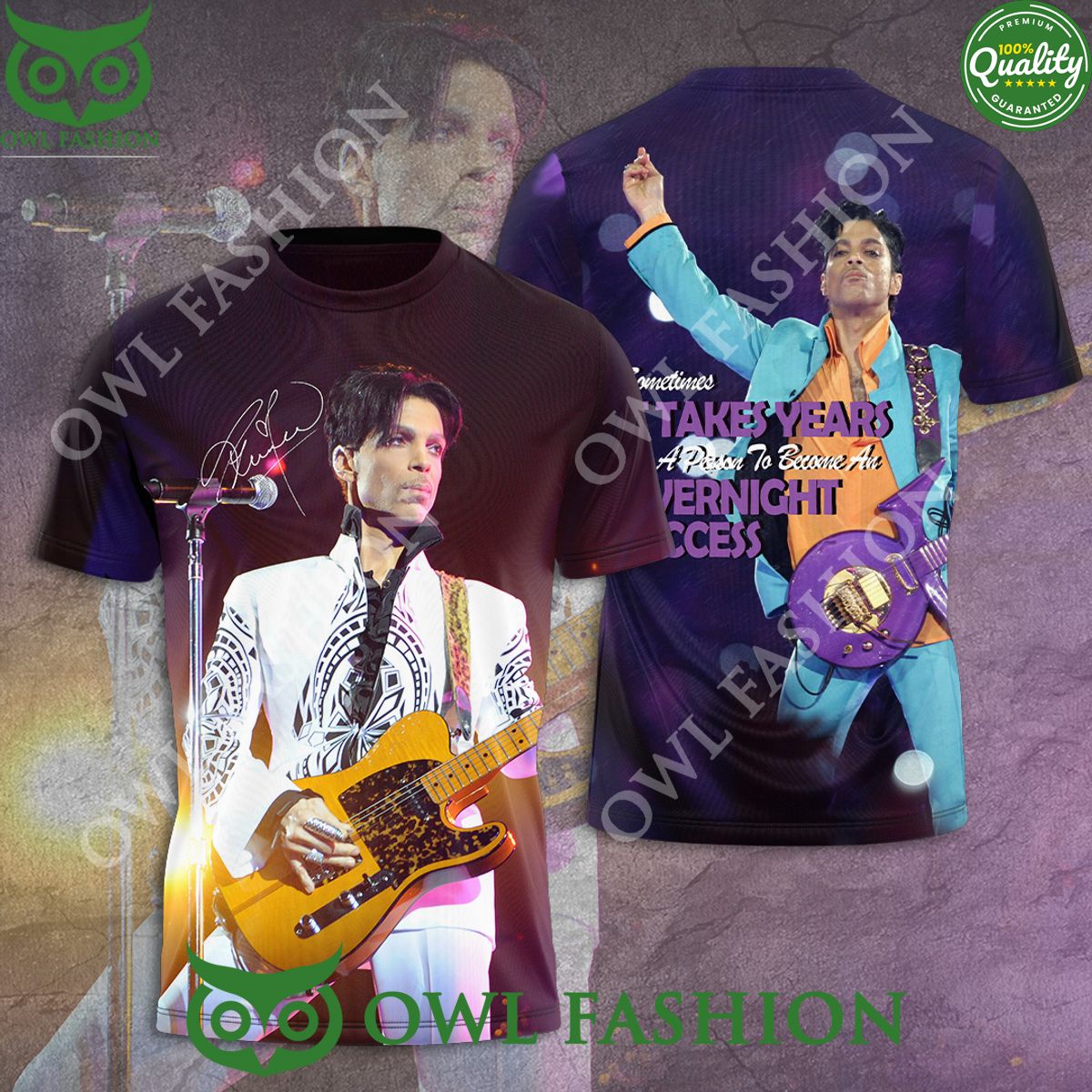 Prince Sometimes Takes Years 3D - Adult & Kids T-Shirts, Sweatshirts & Hoodies apparel design preview 1