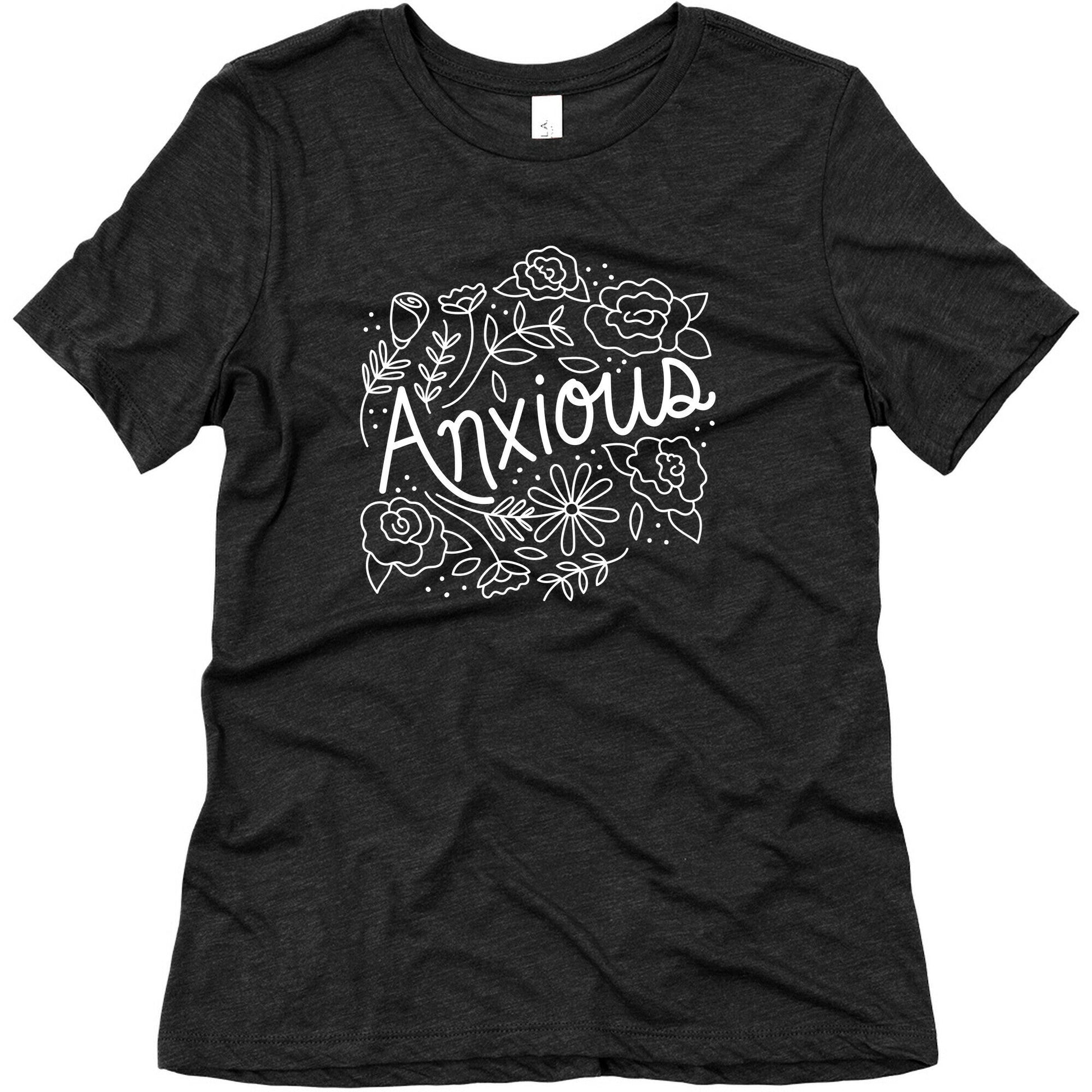 Anxious Florals Women's Triblend - Adult & Kids T-Shirts, Sweatshirts & Hoodies apparel design preview 1
