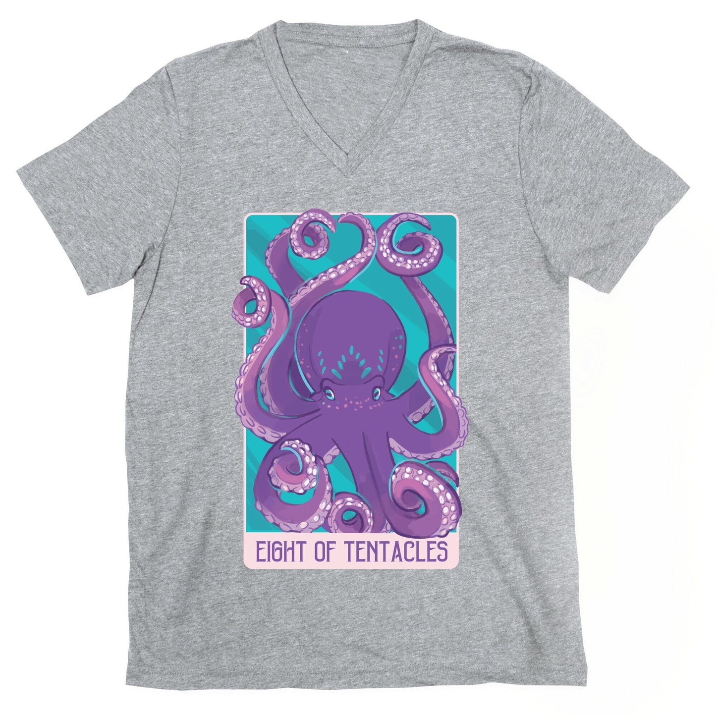 Eight of Tentacles V-Neck - Adult & Kids T-Shirts, Sweatshirts & Hoodies apparel design preview 1