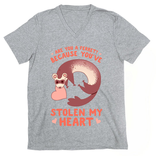Are You A Ferret? Because You've Stolen My Heart - Adult & Kids T-Shirts, Sweatshirts & Hoodies apparel design preview 1