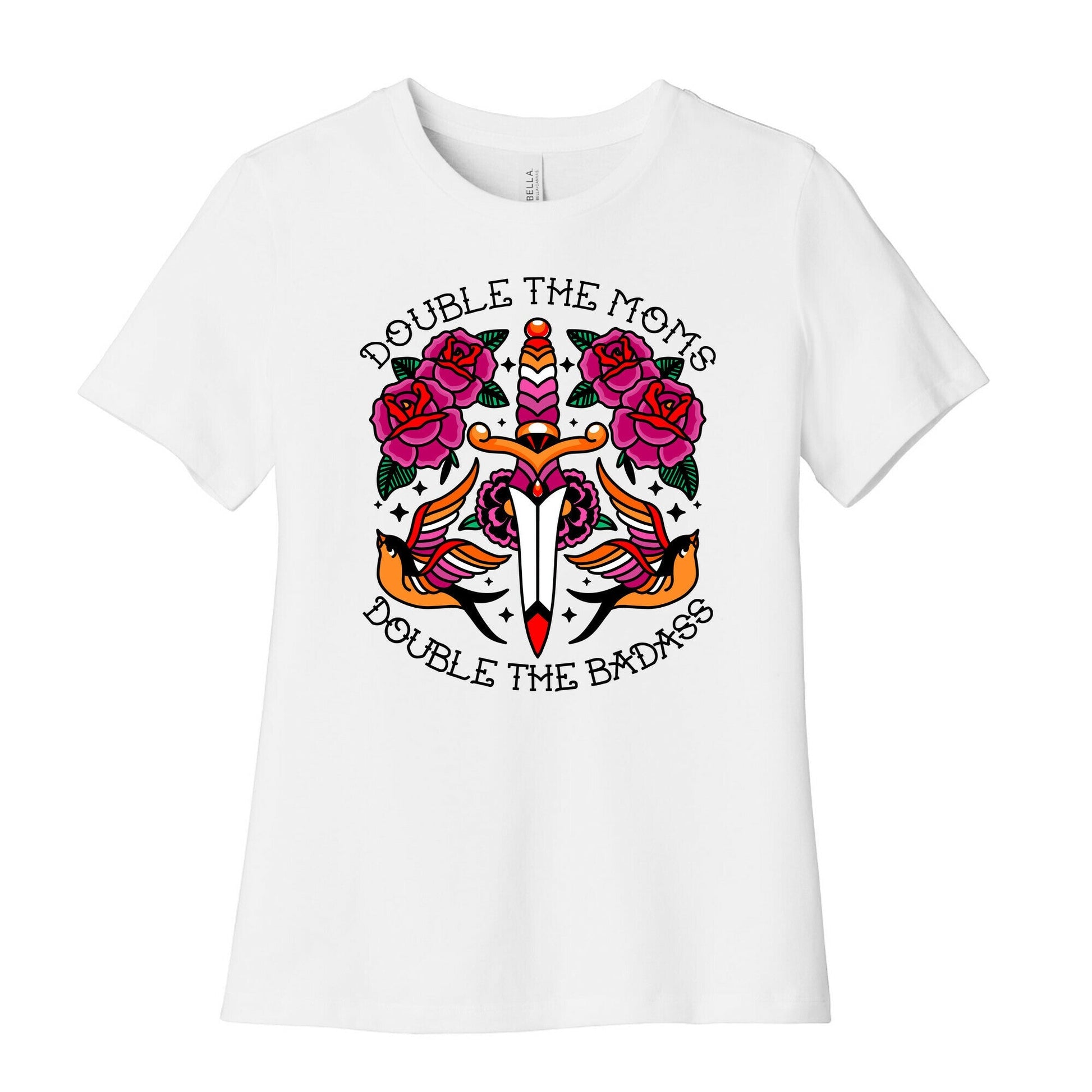 Double The Moms Badass Womens Cotton - Adult & Kids T-Shirts, Sweatshirts & Hoodies apparel design preview 1