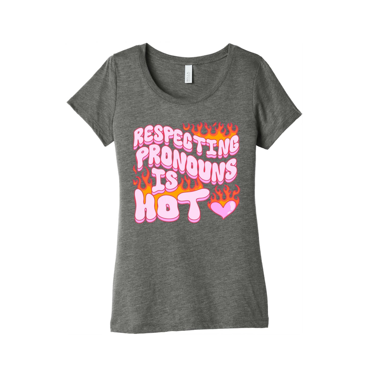 Respecting Pronouns Is Hot Women's Triblend - Adult & Kids T-Shirts, Sweatshirts & Hoodies apparel design preview 1