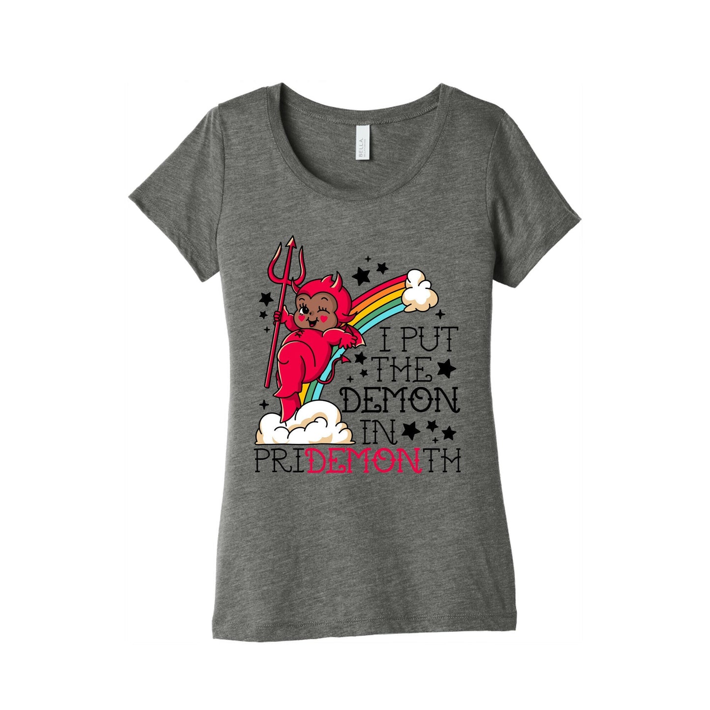 Black Kewpie Devil I Put the DEMON In Pride Month - Adult & Kids T-Shirts, Sweatshirts & Hoodies apparel design preview 1