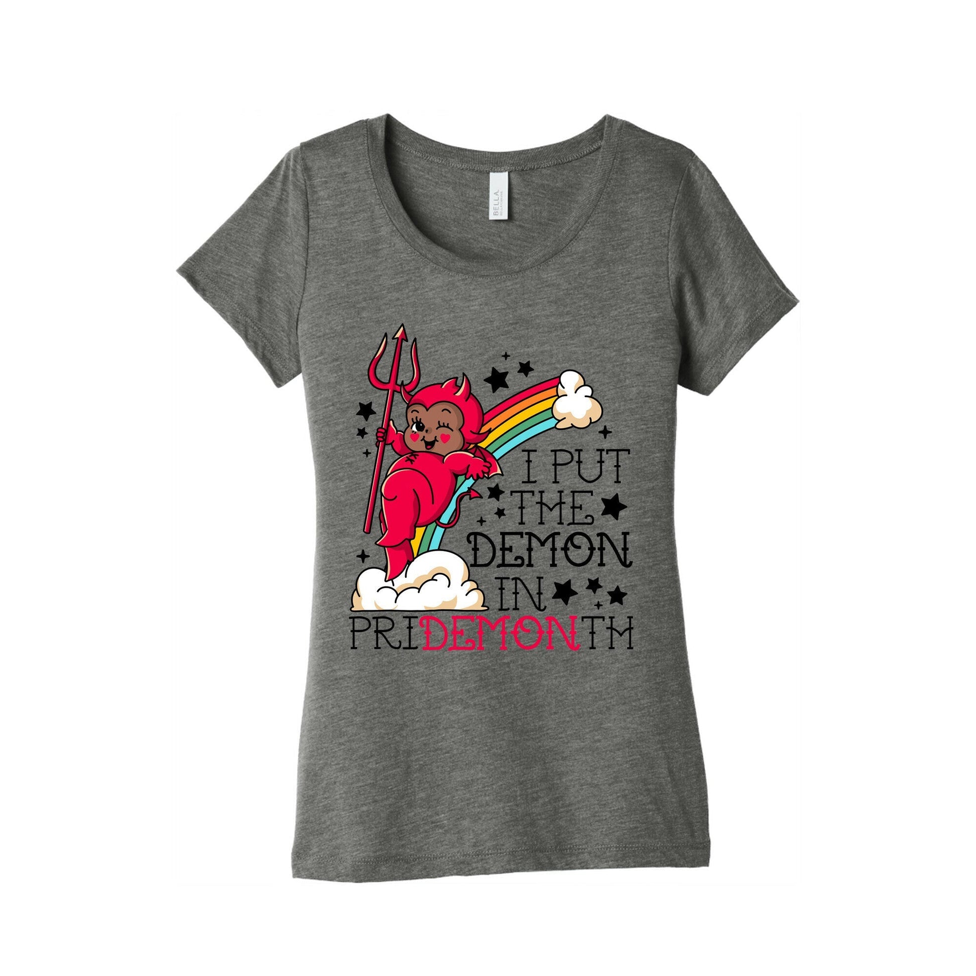 Black Kewpie Devil I Put the DEMON In Pride Month - Adult & Kids T-Shirts, Sweatshirts & Hoodies apparel design preview 1