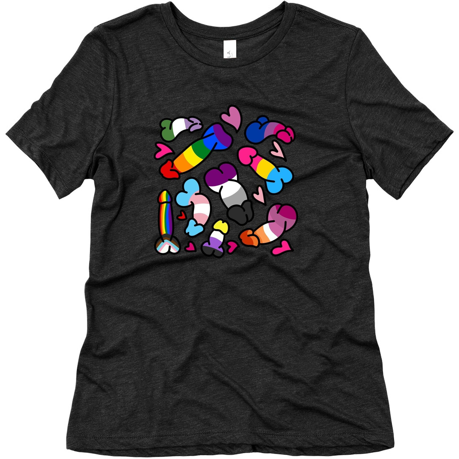 Pride Penis Pattern Womens Triblend - Adult & Kids T-Shirts, Sweatshirts & Hoodies apparel design preview 1