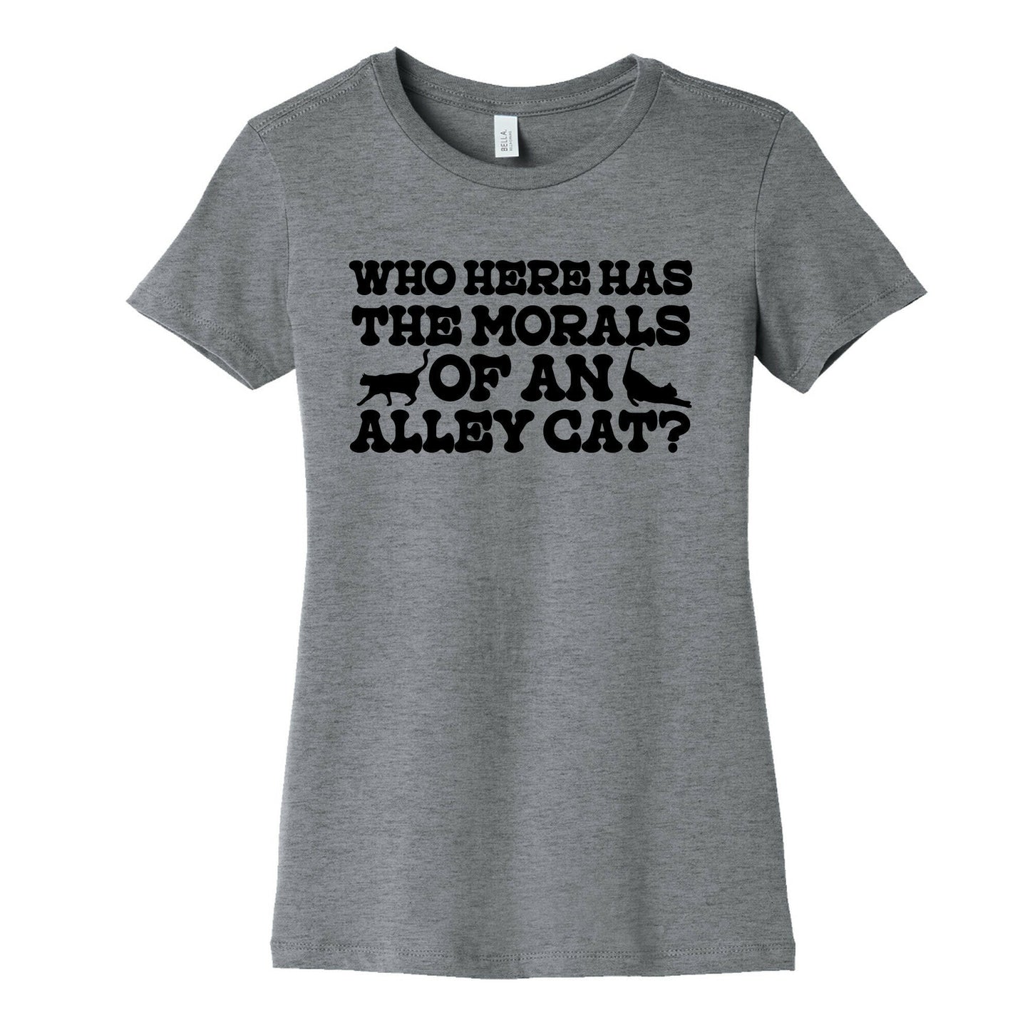 Who Here Has the Morals of an Alley Cat? Womens - Adult & Kids T-Shirts, Sweatshirts & Hoodies apparel design preview 1