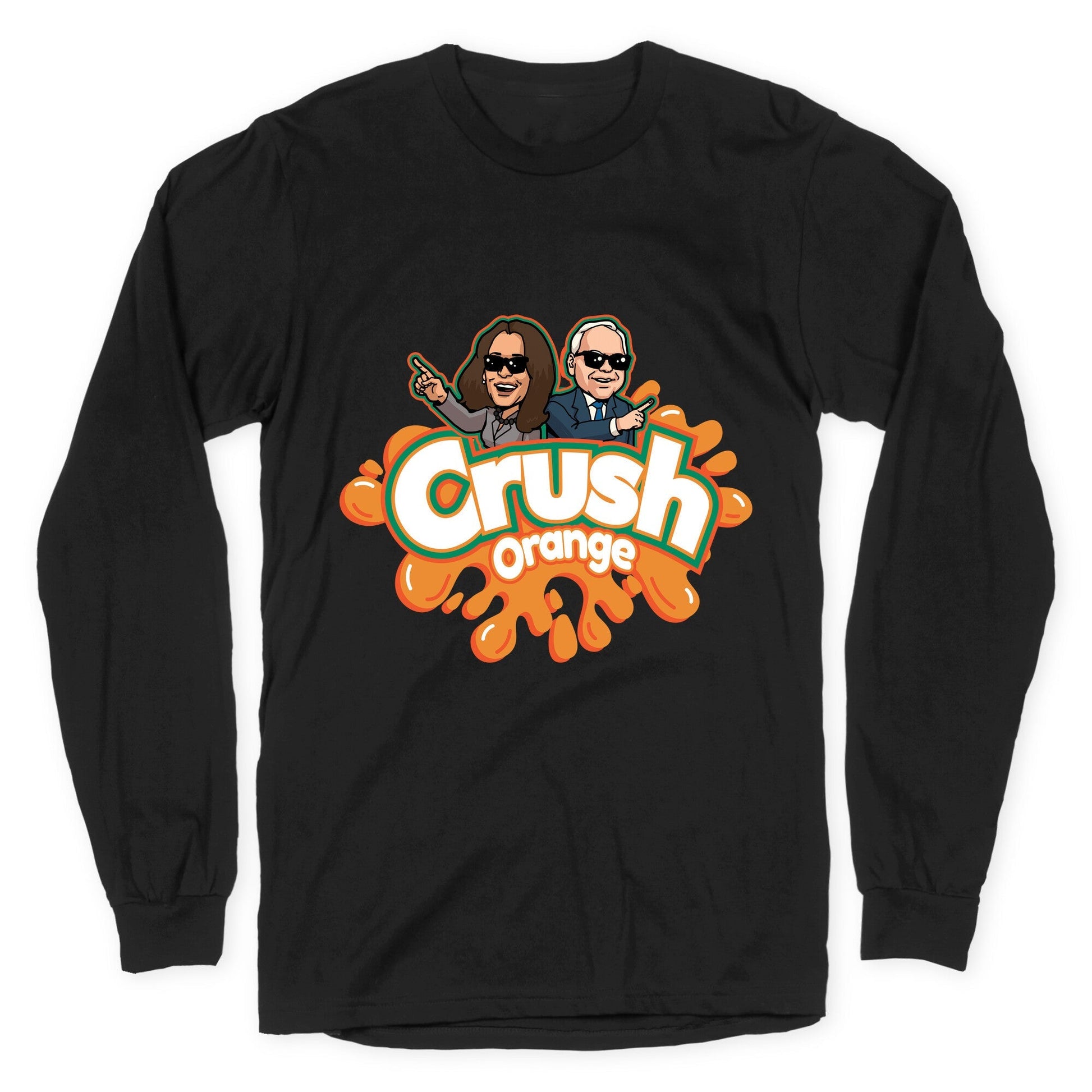Orange Crush Harris Walz 2024 - Adult & Kids T-Shirts, Sweatshirts & Hoodies apparel design preview 1