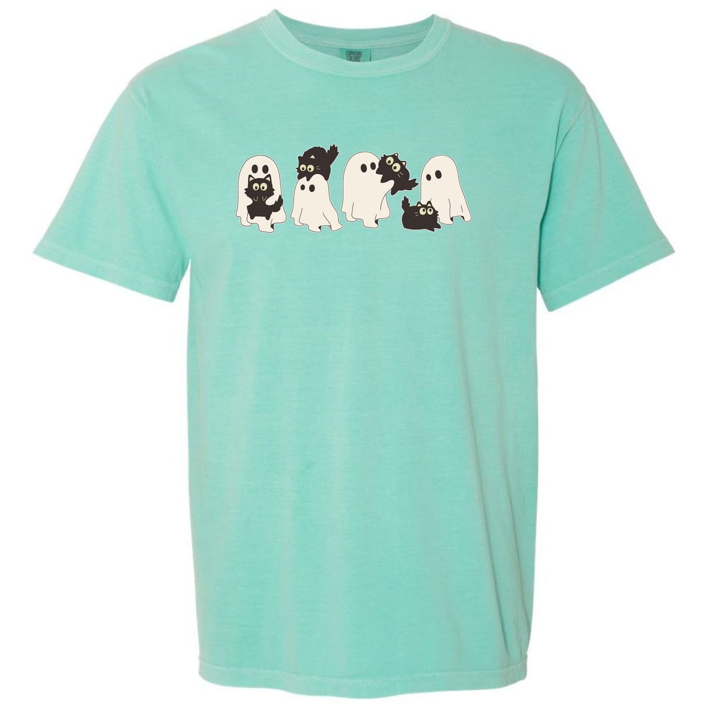 Cute Ghost Cats Unisex Heavy Cotton - Adult & Kids T-Shirts, Sweatshirts & Hoodies apparel design preview 1