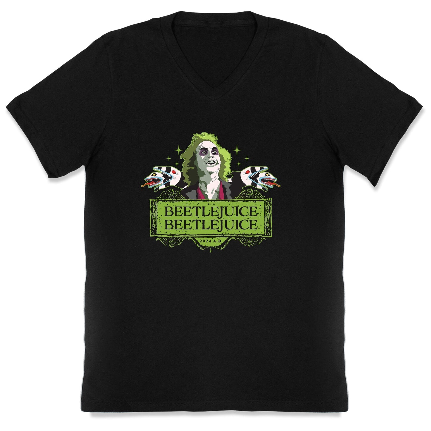 Beetlejuice V-Neck - Adult & Kids T-Shirts, Sweatshirts & Hoodies apparel design preview 1