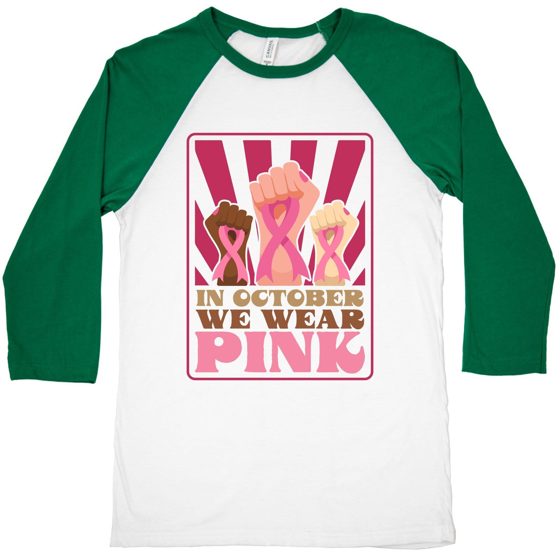 In October We Wear Pink Baseball - Adult & Kids T-Shirts, Sweatshirts & Hoodies apparel design preview 1