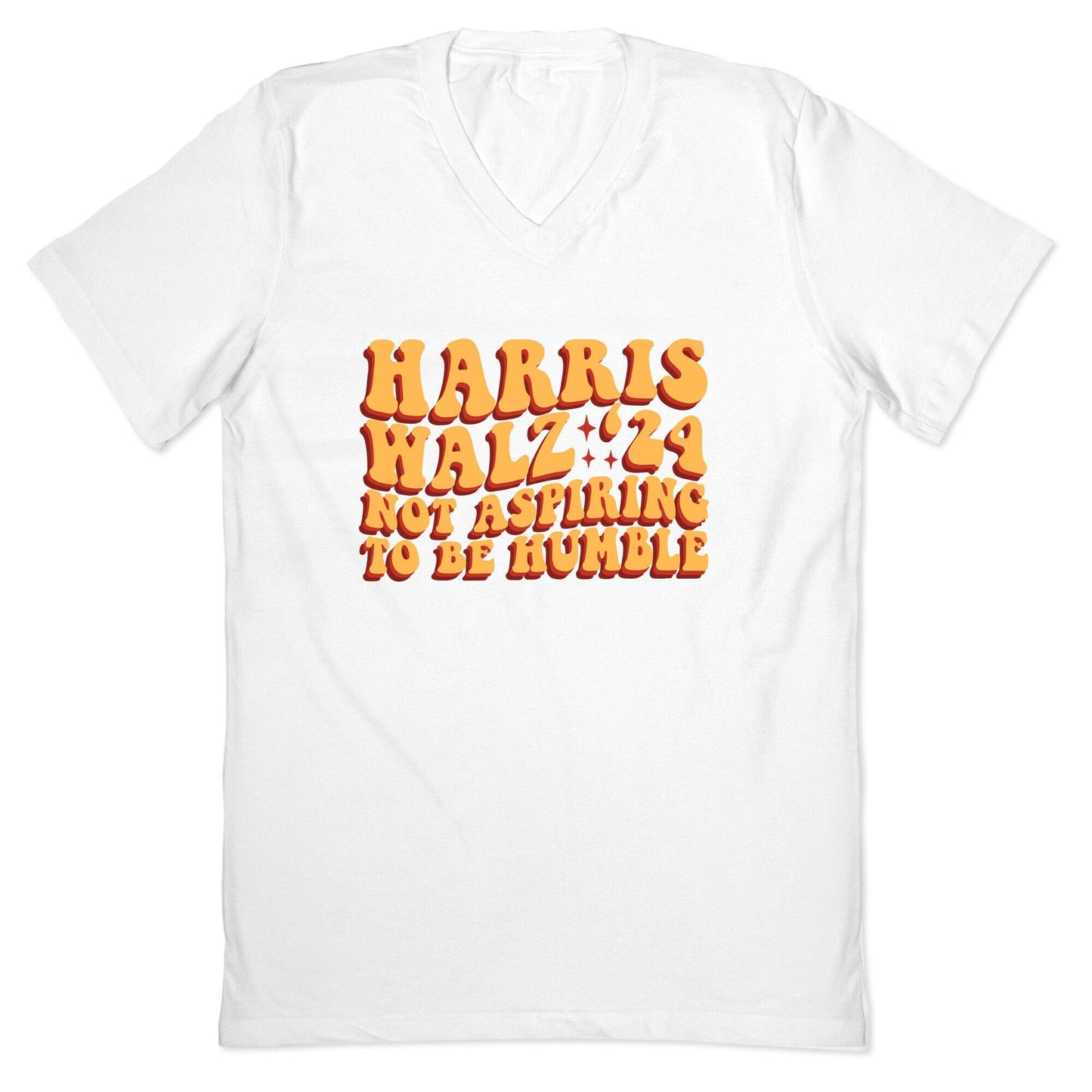 Kamala Not Aspiring To Be Humble V-Neck - Adult & Kids T-Shirts, Sweatshirts & Hoodies apparel design preview 1