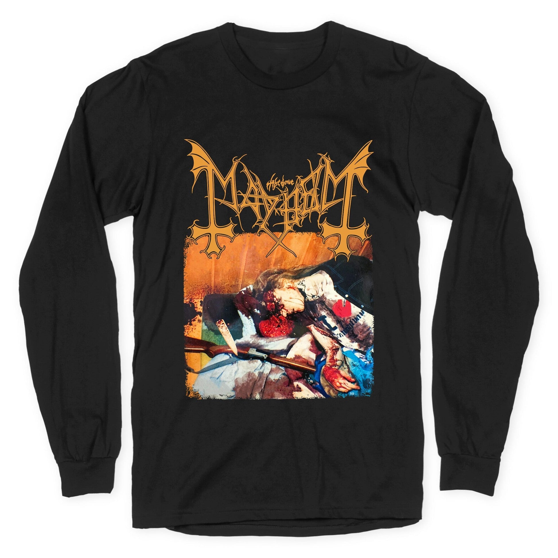 Mayhem Band Album Cover - Adult & Kids T-Shirts, Sweatshirts & Hoodies apparel design preview 1