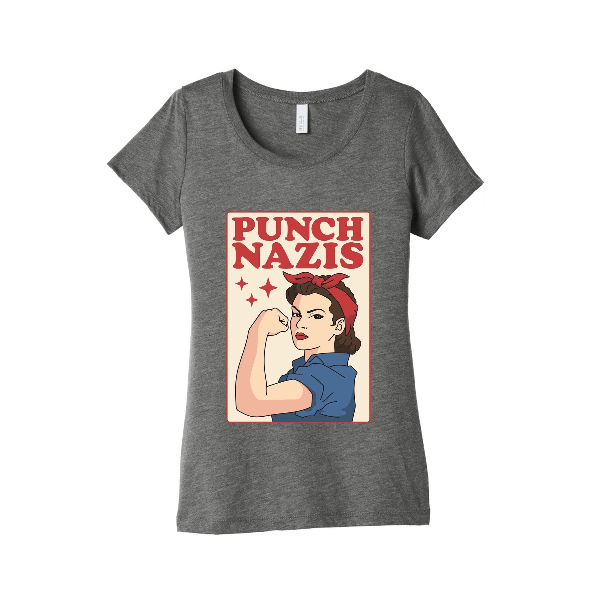 Punch Nazis Womens Triblend - Adult & Kids T-Shirts, Sweatshirts & Hoodies apparel design preview 1