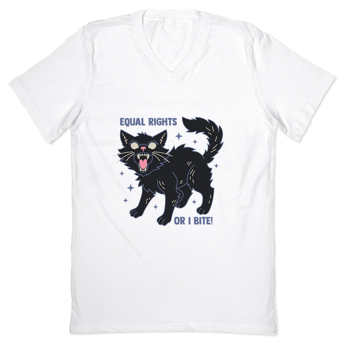 Equal Rights or I Bite V-Neck - Adult & Kids T-Shirts, Sweatshirts & Hoodies apparel design preview 1