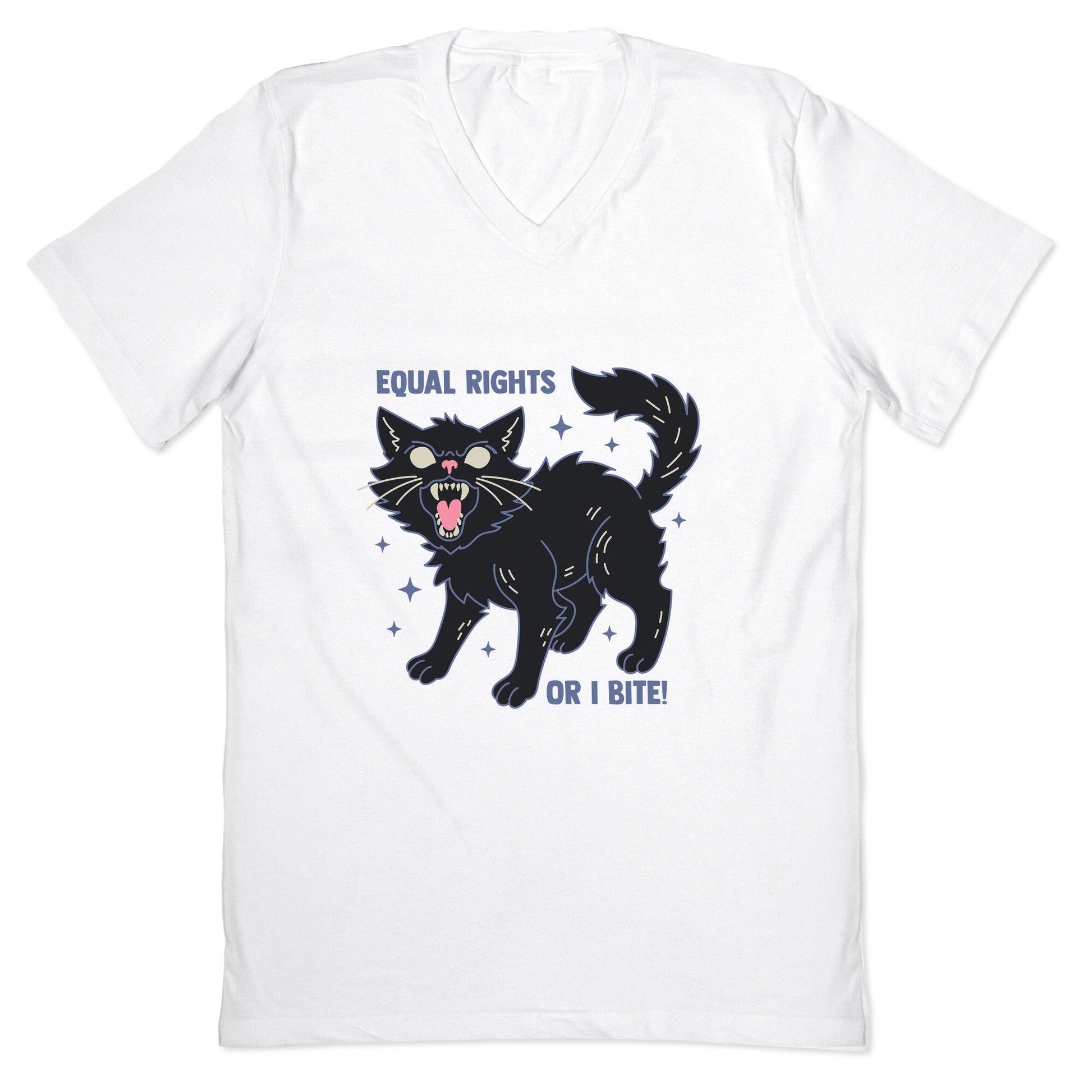 Equal Rights or I Bite V-Neck - Adult & Kids T-Shirts, Sweatshirts & Hoodies apparel design preview 1